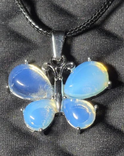 Opalite Stone Butterfly Pendant