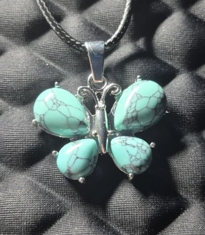 Turquois Stone Butterfly Pendant