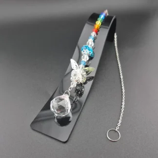 Butterfly Suncatcher With Round Crystal