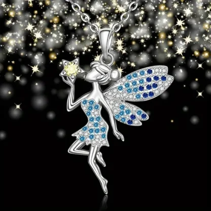 Rhinestone Fairy Pendant